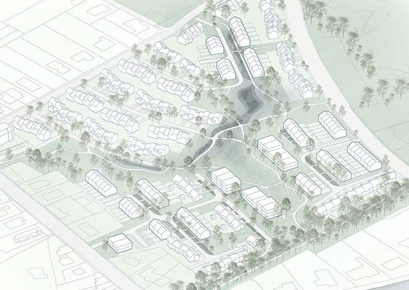 Projectbeeld Stuiverwijk Nieuwpoort: collectief wonen / woonontwikkeling.